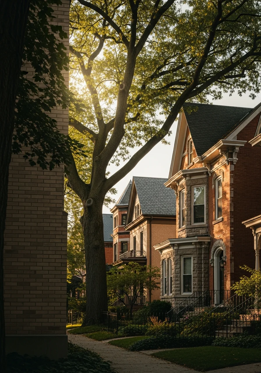 Buffalo property detail showing well-maintained exterior elements and neighborhood character.